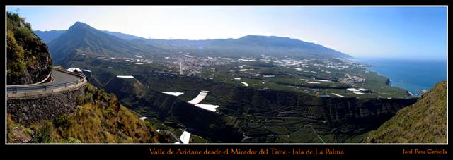 Valle de Aridane desde el mirador de El Time